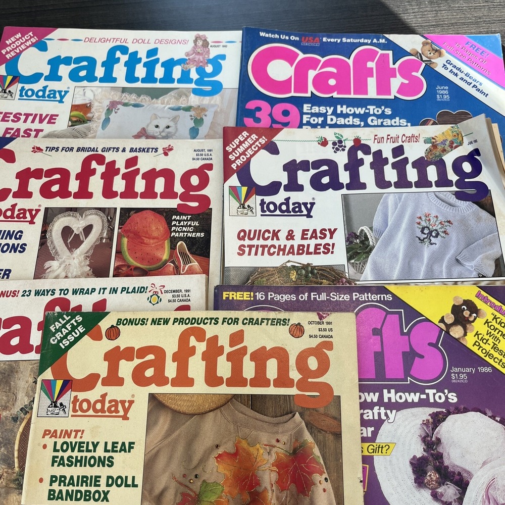 Crafting Today Magazine Lot 1980s 1990s Patterns Needlework Craft Sewing